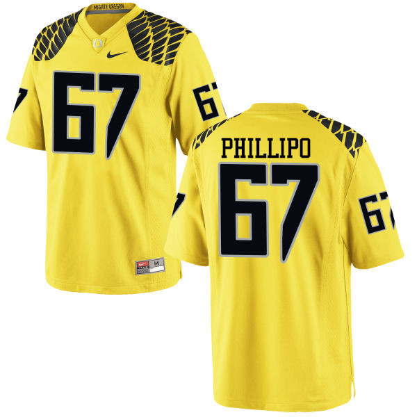 Men #67 Ryan Phillipo Oregon Ducks College Football Jerseys-Yellow - Click Image to Close